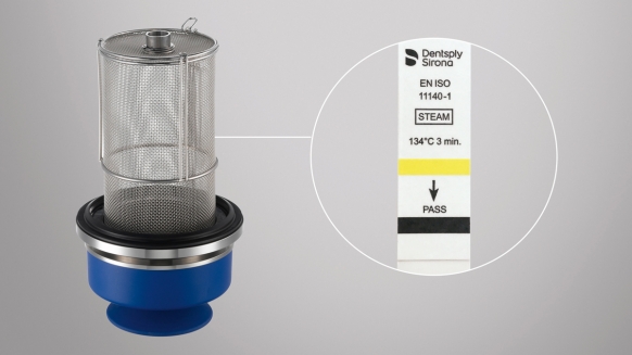 DAC Universal Basket Lid shown with chemical indicator